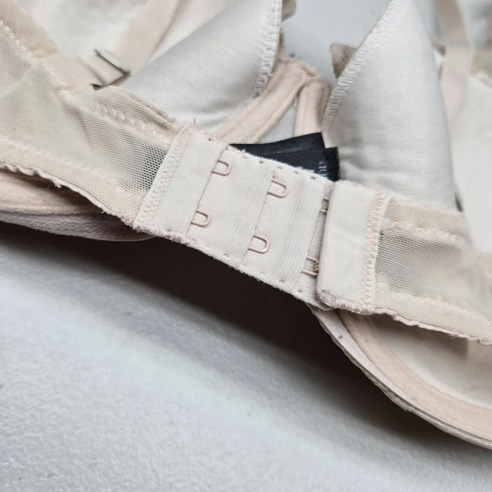 Natori Women Bra 36DD‎ Beige Floral T Shirt Underwired Lace Mesh Strap